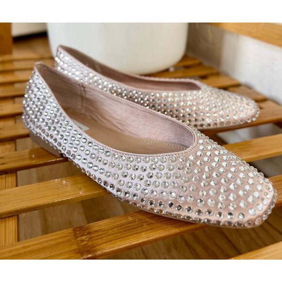 Steve Madden Marli Rhinestone Embellished Ballet Flats - Picture 3 of 10